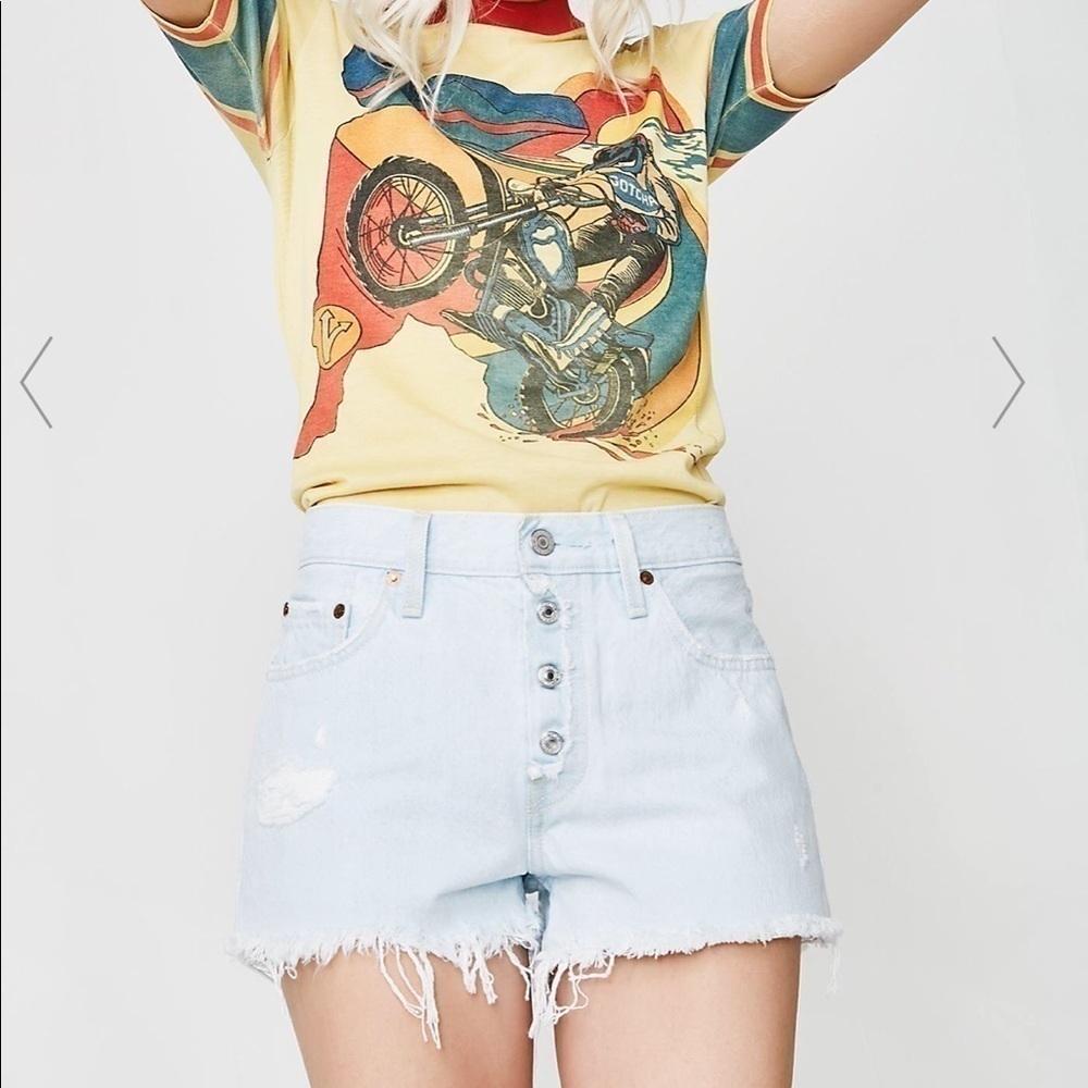 Levi’s 501s Exposed Button Fly Denim Shorts